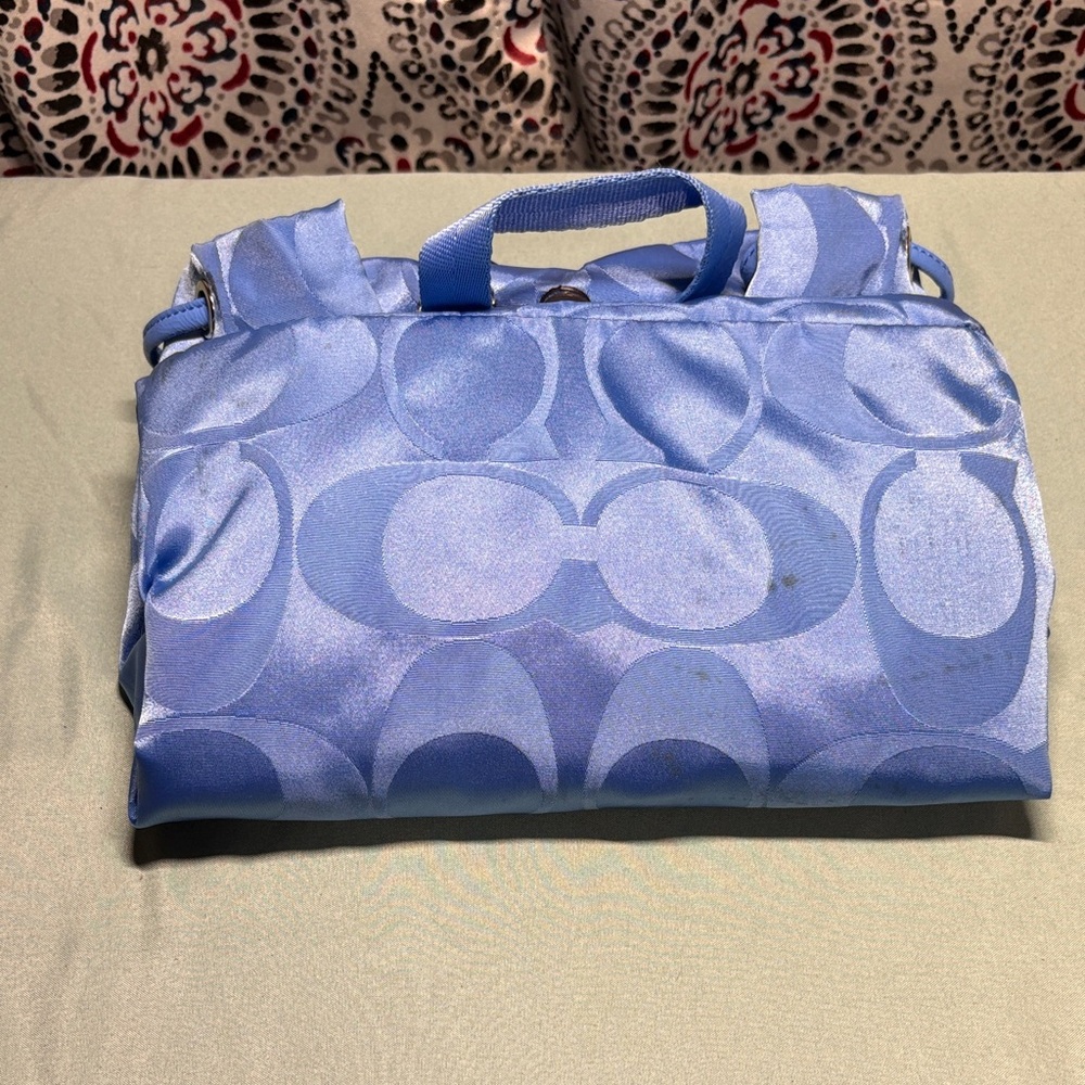 COACH Signature Optic Nylon Drawstring Backpack – Periwinkle Blue (A1360-F77350) - Picture 14 of 14